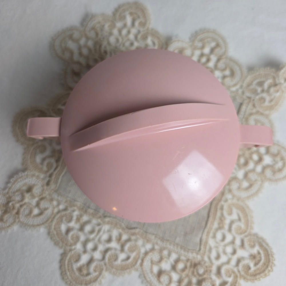 Vintage Mallo-Ware Pink Melamine Sugar Bowl with Lid and Creamer Set MCM Chicago - Picture 5 of 14